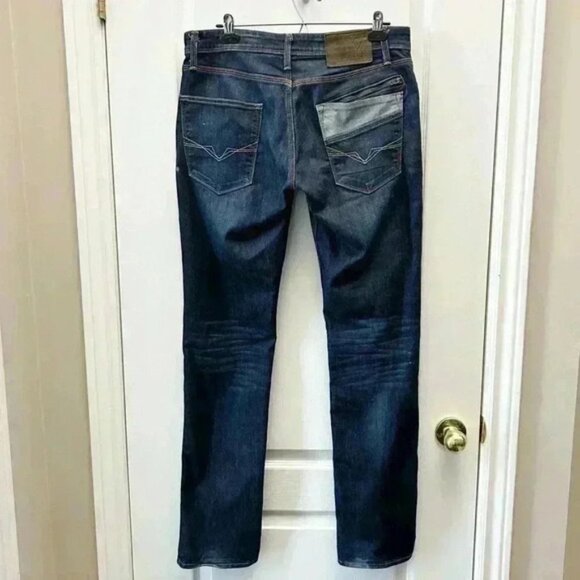 Guess Mens Vermont Slim Straight Leg Jeans Blue Size 31 Waist 34 Inseam - Picture 4 of 15